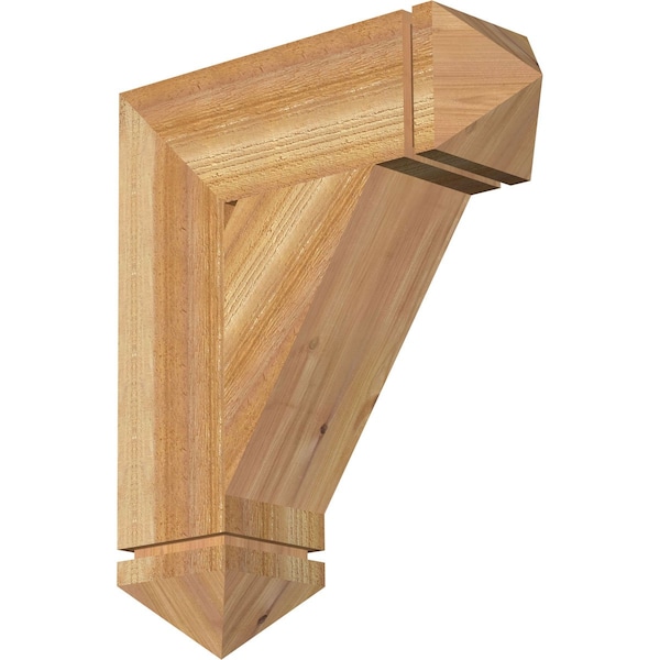 Ekena Millwork Traditional Arts & Crafts Rough Sawn Bracket, Western Red Cedar, 6"W x 20"D x 24"H BKT06X20X24TRA03RWR - main